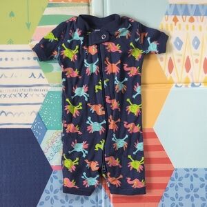 Hanna Andersson Axolotl 2-Way Zip Shortie Sleeper